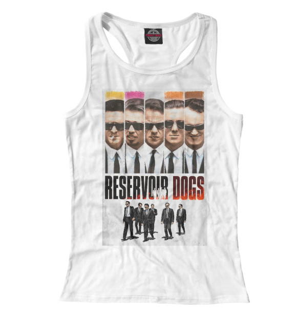 Женская майка-борцовка с изображением Бешеные Псы цвета Белый