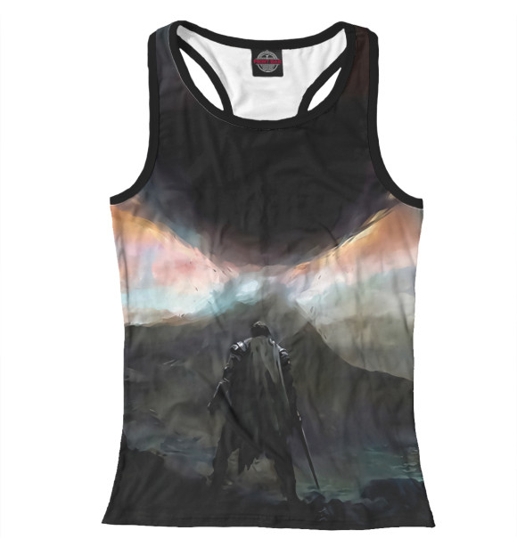 Женская майка-борцовка с изображением Dark Souls цвета Белый