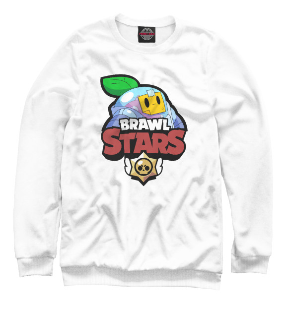 Свитшот для девочек с изображением Brawl Stars - Sprout цвета Белый
