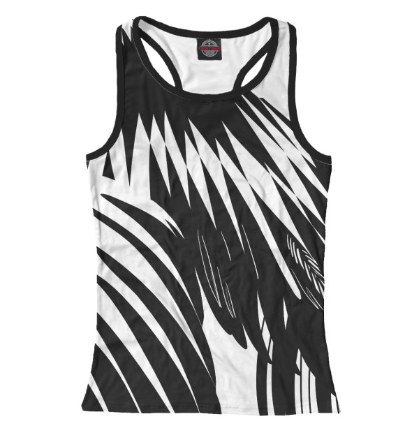 Женская майка-борцовка с изображением Геометрия (волосы) цвета Белый