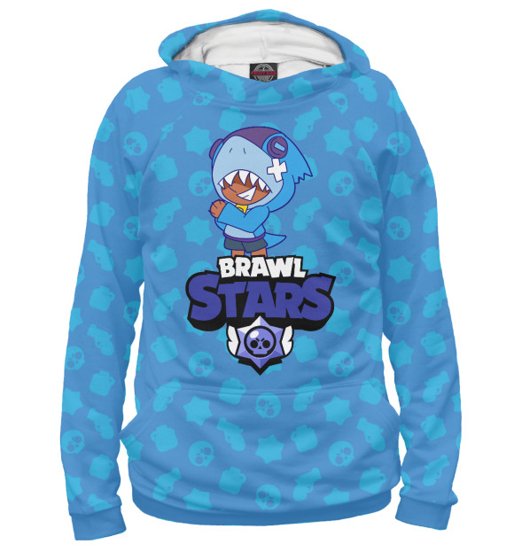 Женское худи с изображением Brawl Stars цвета Белый