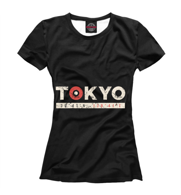 Женская футболка с изображением Tokyo цвета Белый