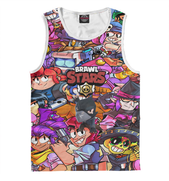 Майка для мальчика с изображением Brawl Stars CROW цвета Белый