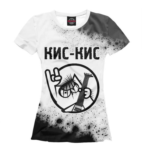 Женская футболка с изображением Кис-Кис - Кот цвета Белый