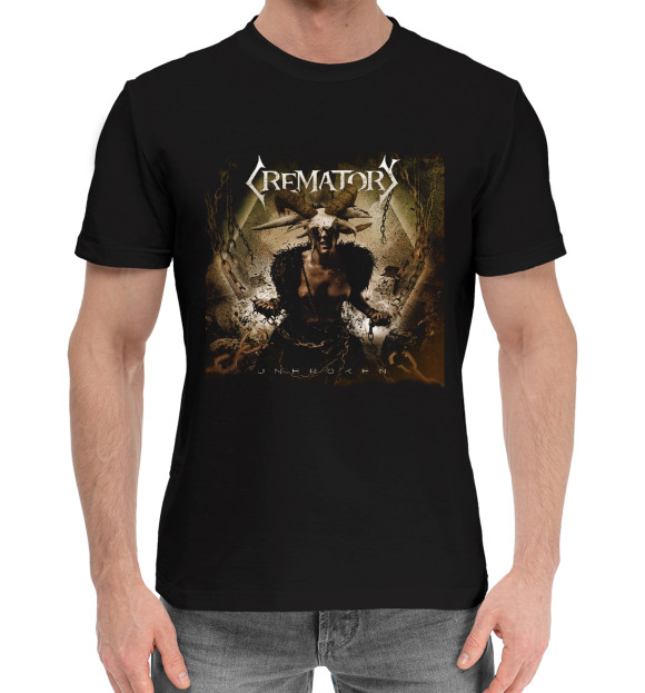 Мужская хлопковая футболка с изображением Crematory цвета Черный