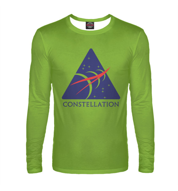 Мужской лонгслив с изображением Constellation Logo цвета Белый