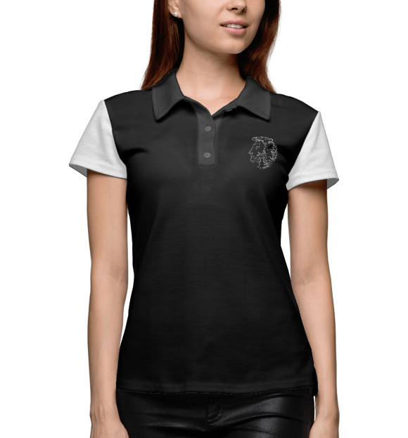 Женское поло с изображением Пытливый ум цвета Белый