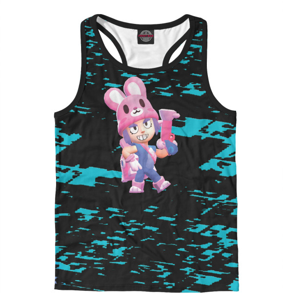 Мужская майка-борцовка с притом Brawl Stars цвета Белый Мужская майка-борцовка с изображением Brawl Stars цвета Белый