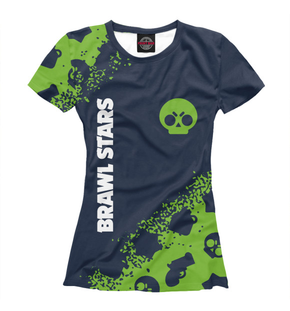 Футболка для девочек с изображением Brawl Stars / Бравл Старс цвета Белый