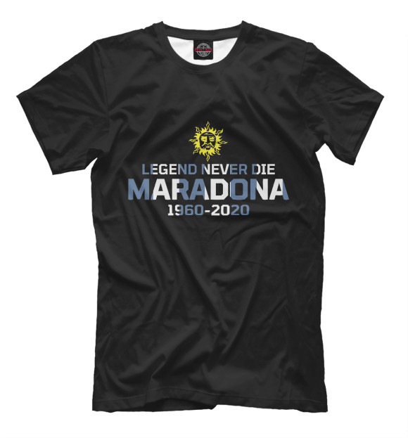 Футболка для мальчиков с изображением Maradona цвета Белый