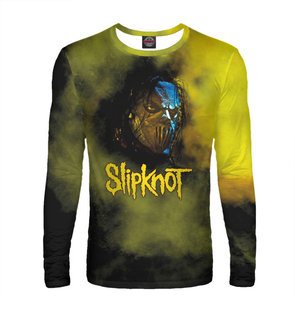 Мужской лонгслив с изображением Slipknot цвета Белый