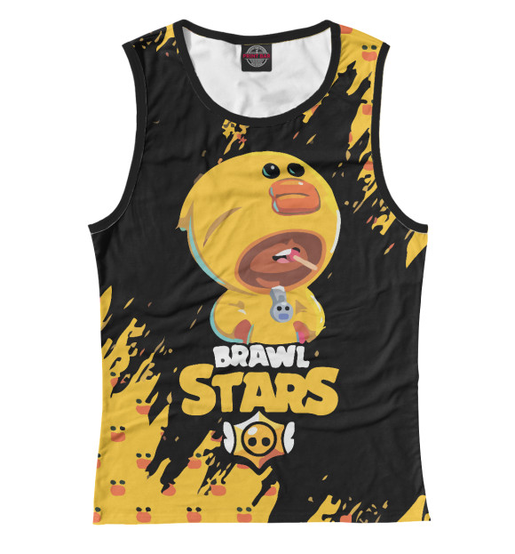 Женская майка с изображением Brawl Stars цвета Белый