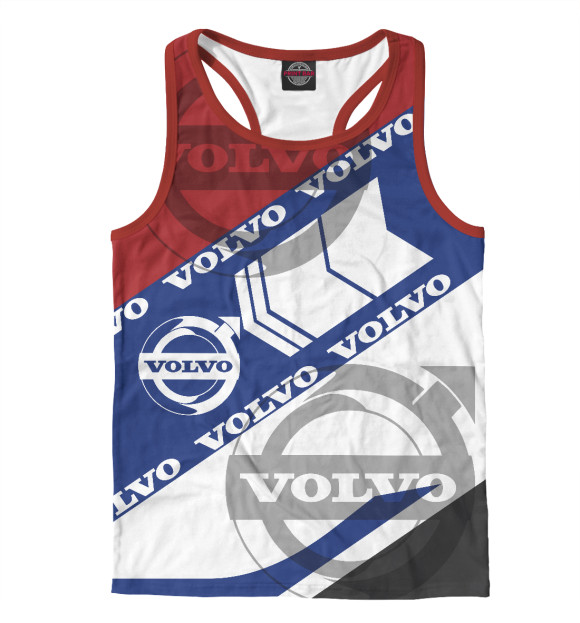 Мужская майка-борцовка с изображением Volvo цвета Белый