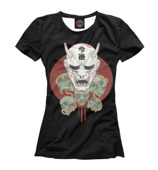 Женская футболка Hannya Black