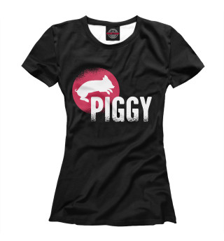 Женская футболка Piggy