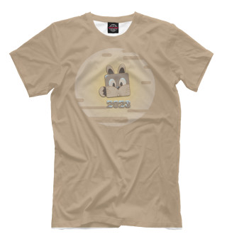 Мужская футболка Квадратный кролик 2023
