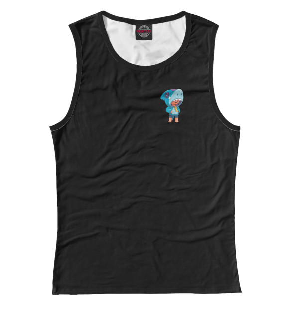 Майка для девочки с изображением Brawl Stars SHARK цвета Белый