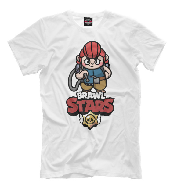 Футболка для мальчиков с изображением Brawl Stars Pam цвета Белый