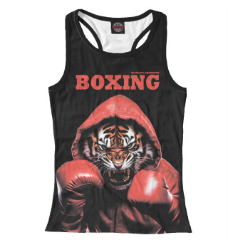 Женская майка-борцовка Boxing tiger