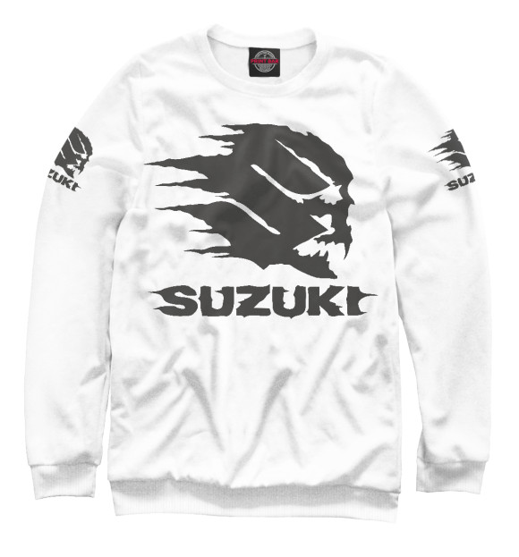 Свитшот для девочек с изображением Suzuki цвета Белый