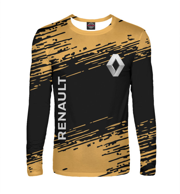 Мужской лонгслив с изображением Renault цвета Белый