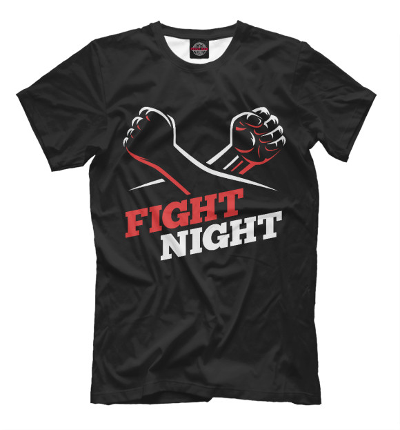 Футболка для мальчиков с изображением Fight Night цвета Белый