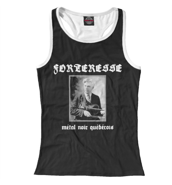 Женская майка-борцовка с изображением Forteresse цвета Белый