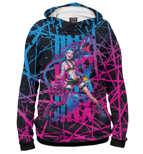 Женское худи с изображением JINX цвета Белый