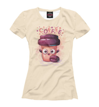 Женская футболка Кофе cute