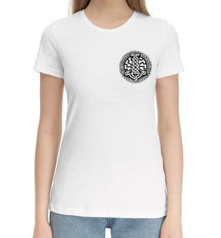Женская хлопковая футболка Молот Тора в символике