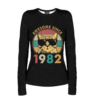 Женский лонгслив Awesome since 1982