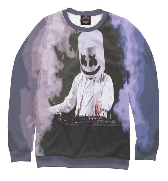 Свитшот для мальчиков с изображением Marshmello цвета Белый