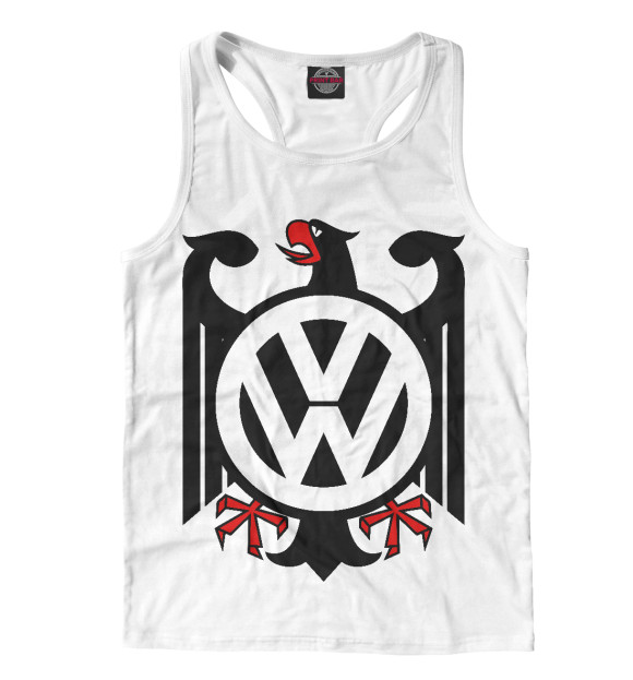 Мужская майка-борцовка с изображением Volkswagen цвета Белый