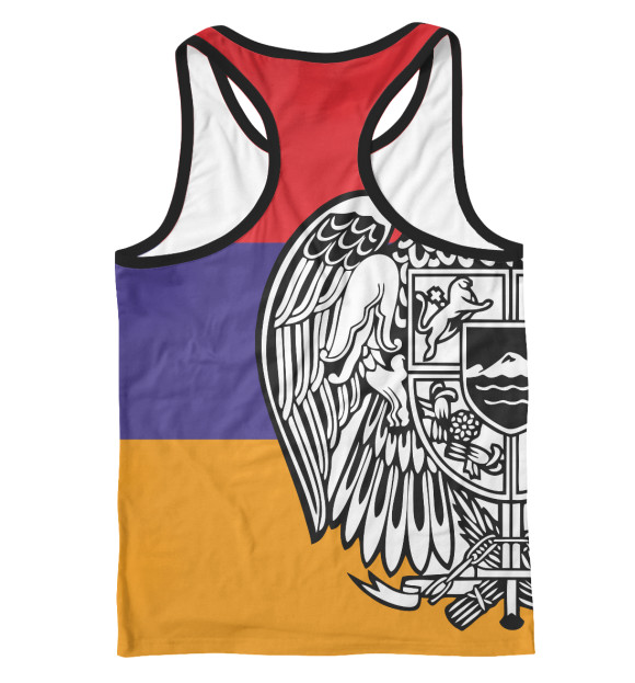 Мужская майка-борцовка с изображением Армения цвета Белый