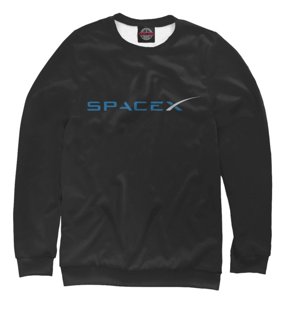 Мужской свитшот с изображением SpaceX цвета Белый