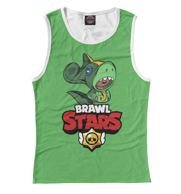 Женская майка с изображением Brawl Stars цвета Белый