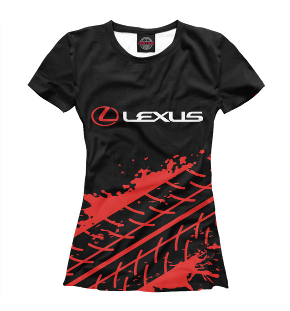 Женская футболка с изображением Lexus / Лексус цвета Белый