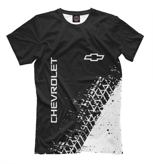 Футболка для мальчиков с изображением Chevrolet / Шевроле цвета Белый