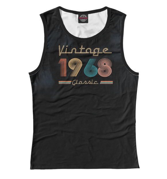 Майка для девочки с изображением 1968 Vintage Classic цвета Белый