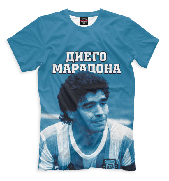 Мужская футболка с изображением Диего Марадона цвета Белый