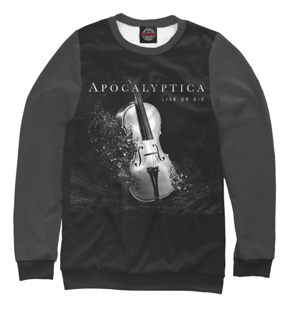 Свитшот для девочек с изображением Apocalyptica цвета Белый