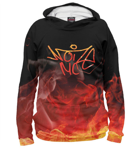 Женское худи с изображением Noize MC цвета Белый