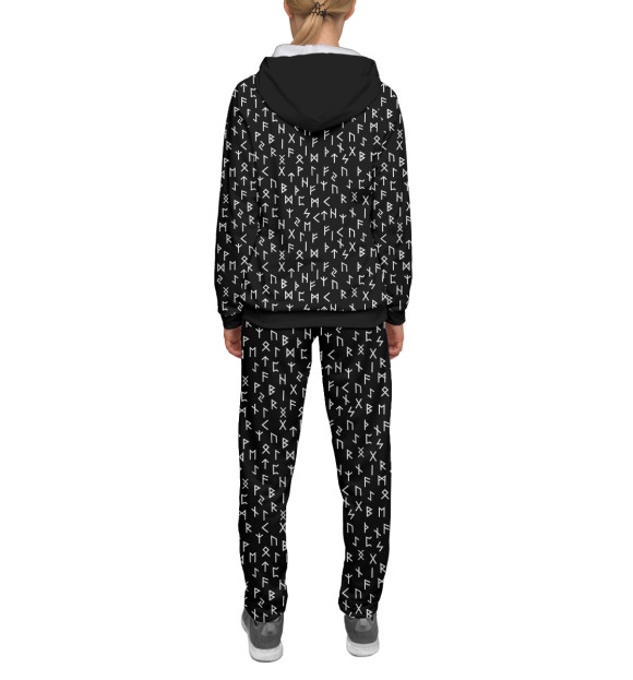 Женский спортивный костюм с изображением Руны цвета Белый