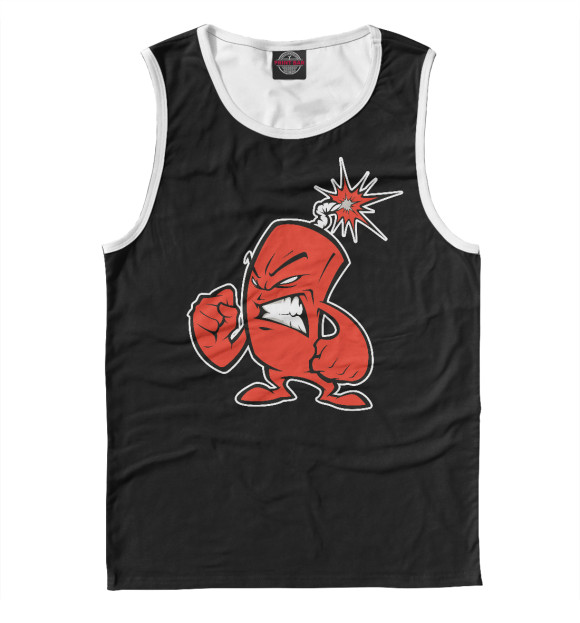 Мужская майка с изображением Bomb's цвета Белый