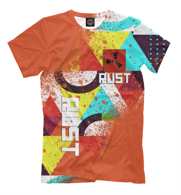 Мужская футболка с изображением Rust | Раст цвета Белый