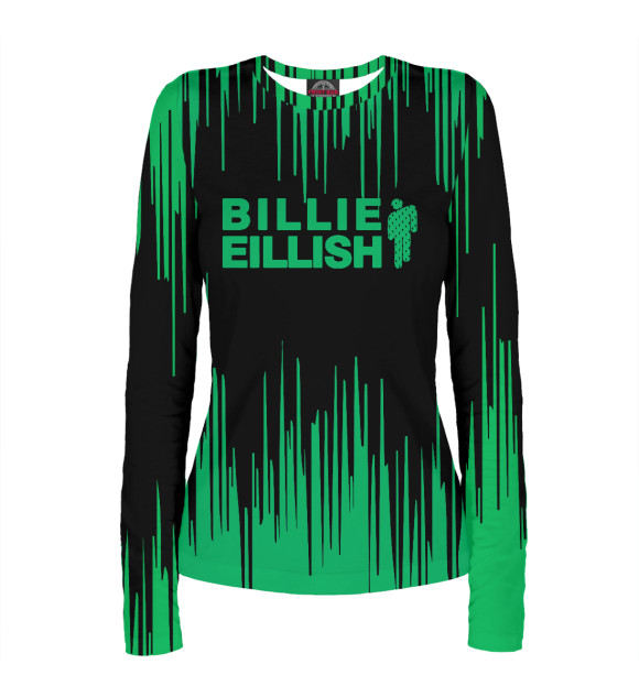 Женский лонгслив с изображением Billie Eilish цвета Белый