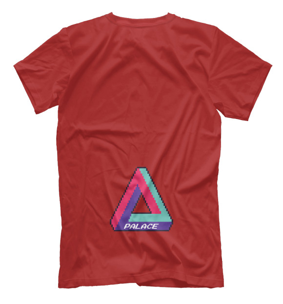 Мужская футболка с изображением Palace triangle цвета Белый