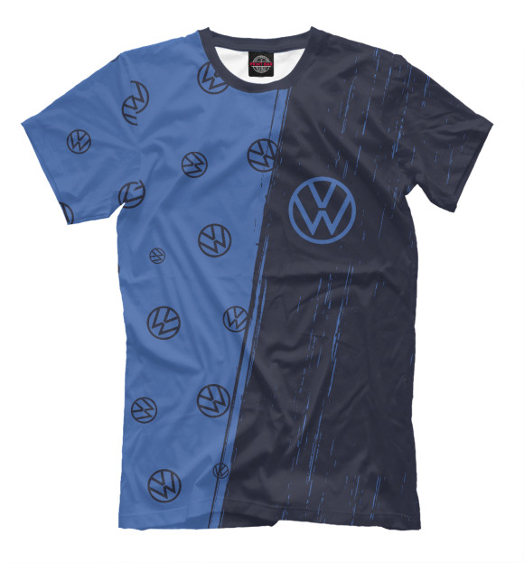 Мужская футболка с изображением Volkswagen / Фольксваген цвета Белый