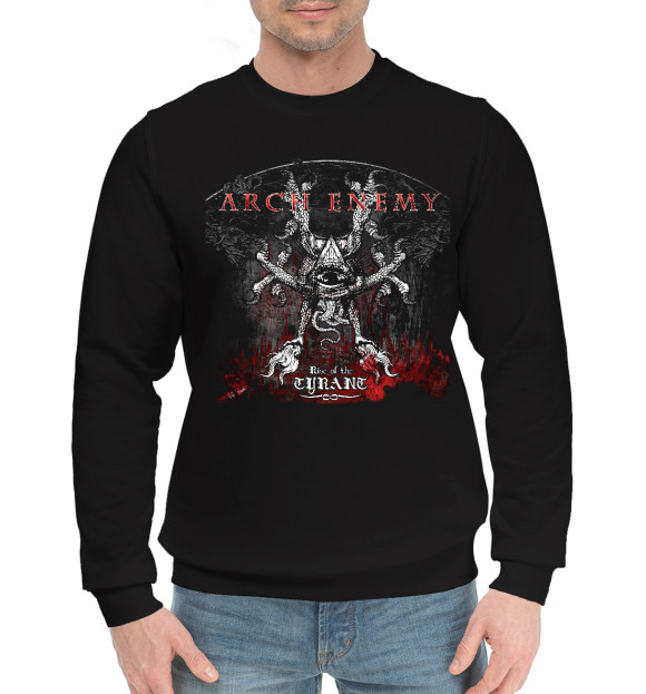 Мужской хлопковый свитшот с изображением Archenemy цвета Черный