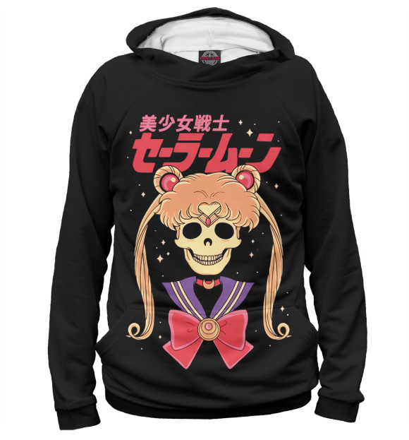 Мужское худи с изображением Sailor Moon цвета Белый